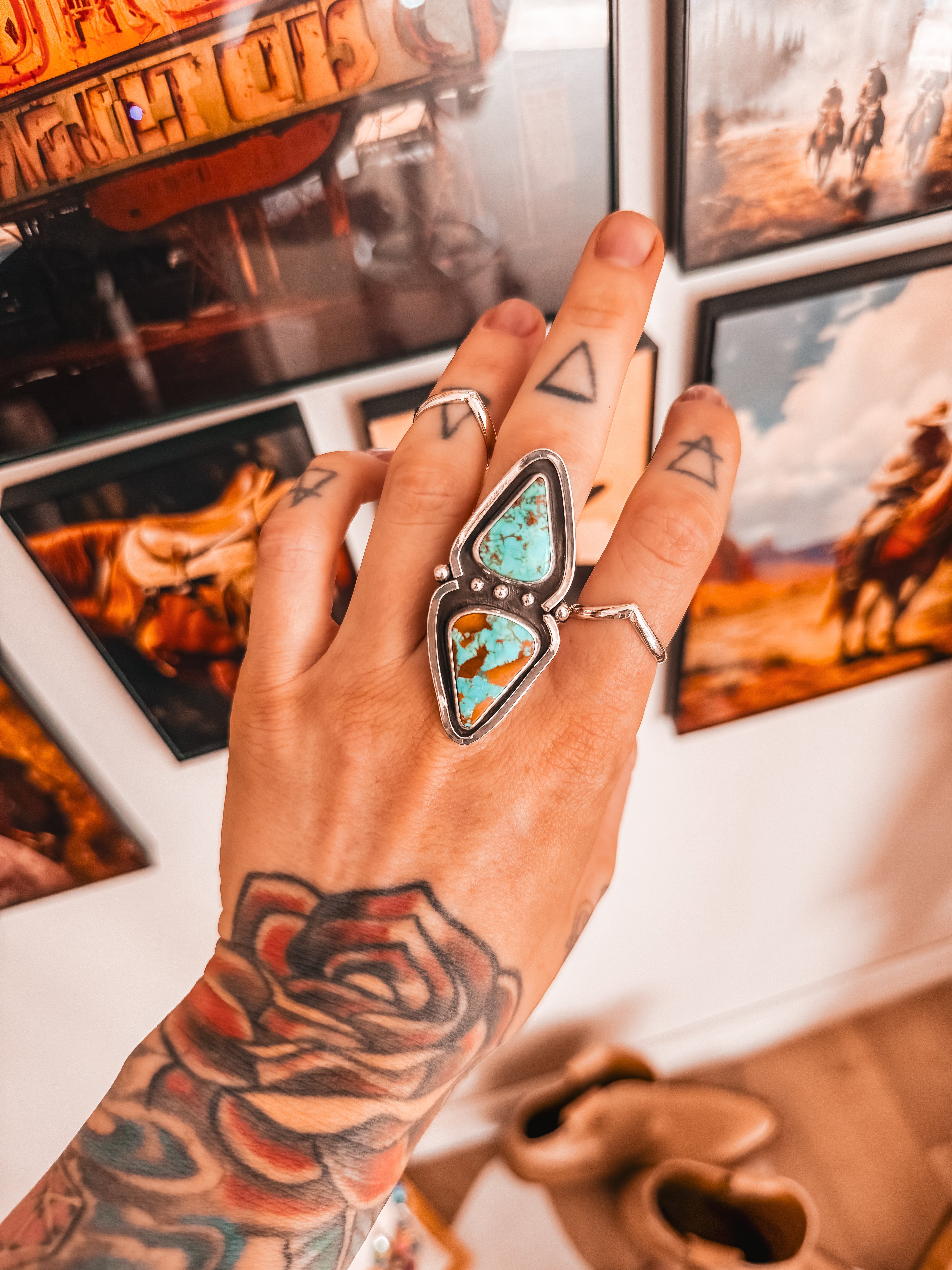 King Manassa Double Point Ring (size 8)