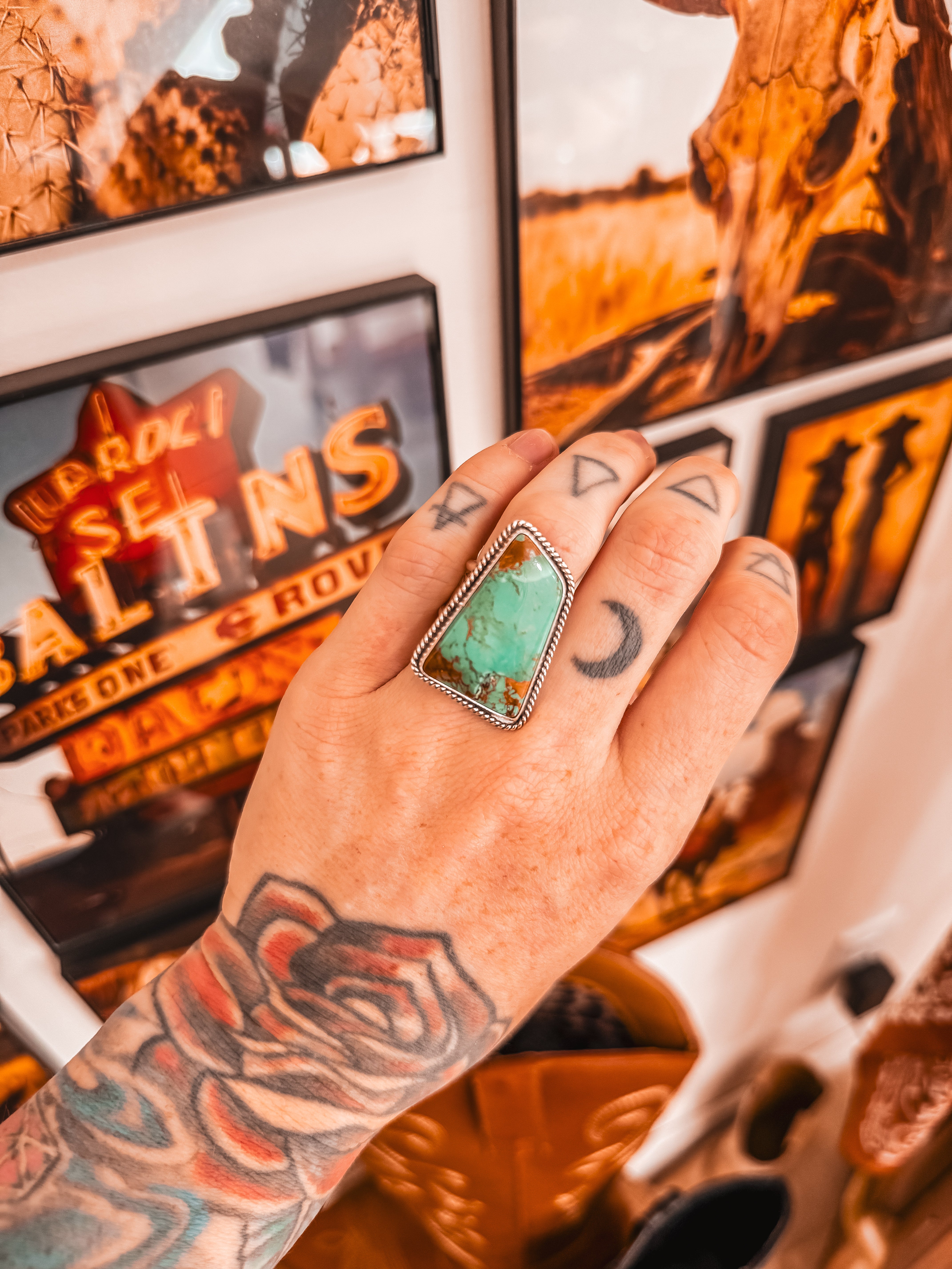 King Manassa Stamped Ring (size 7.5)