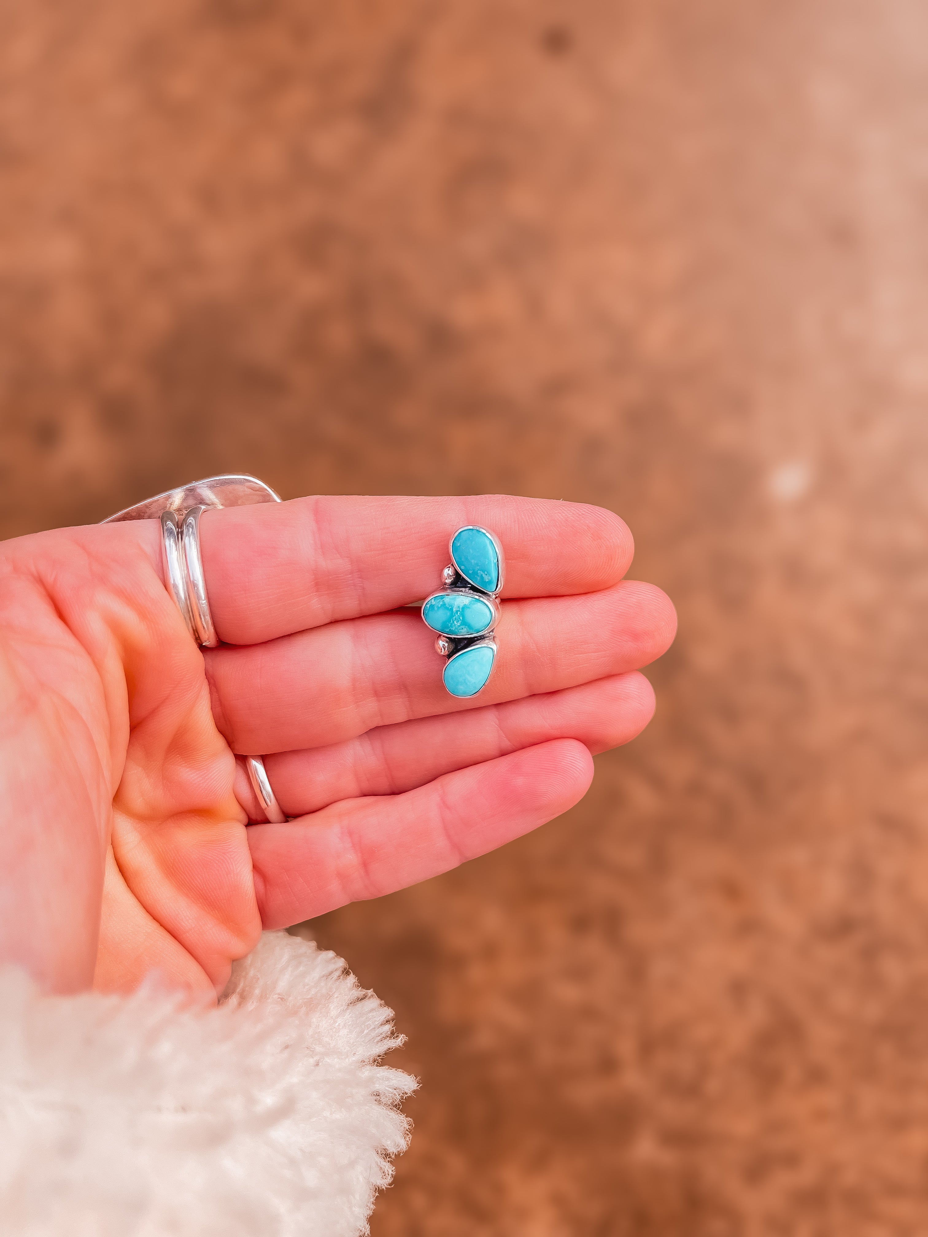 Ear Cuff Huggers with Blue Ridge Turquoise