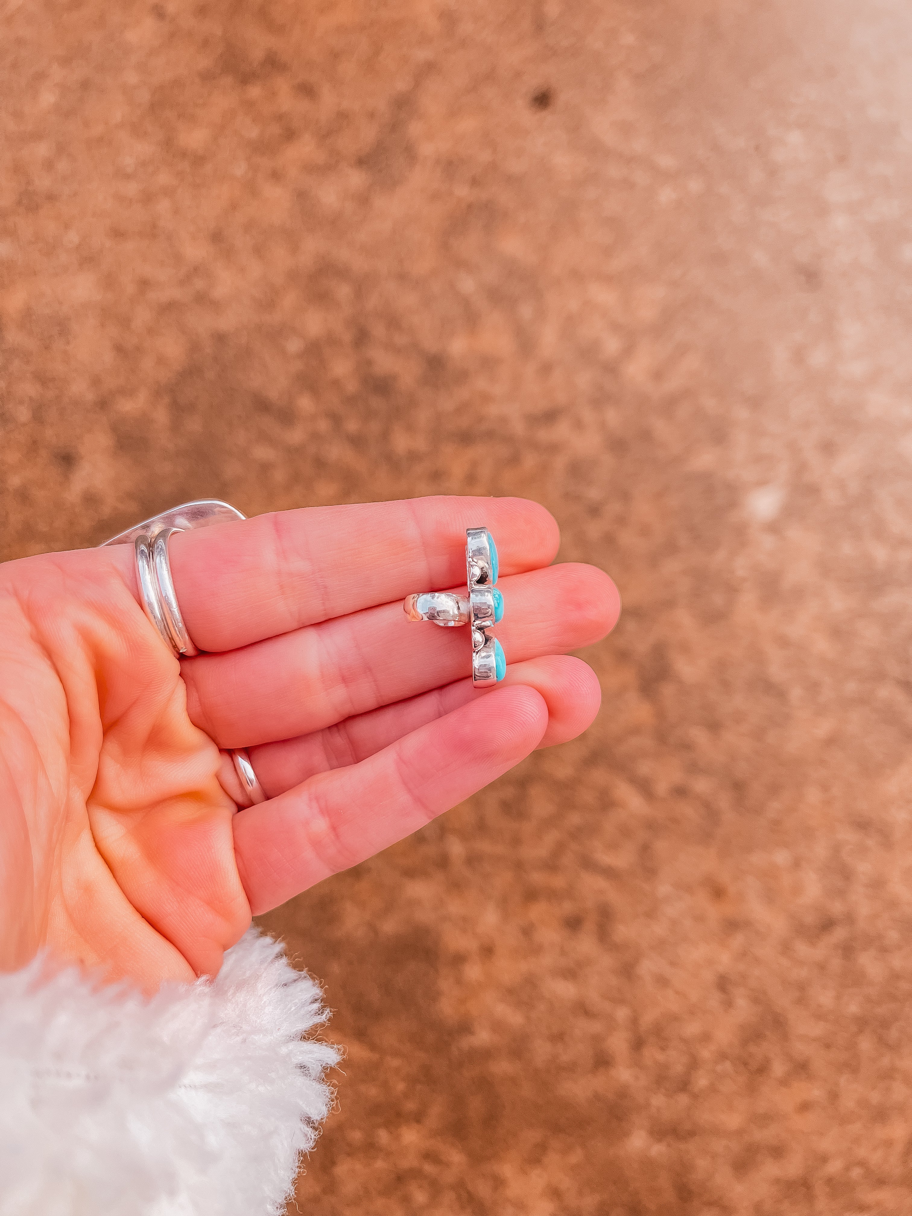 Ear Cuff Huggers with Blue Ridge Turquoise