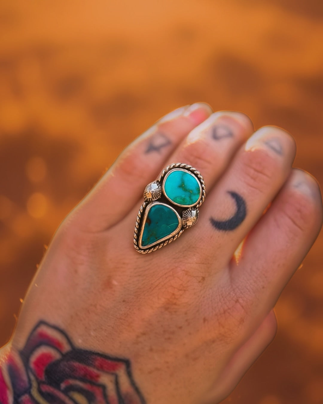 Renegade Ring in Sierra Bella Turquoise (size 6.5)