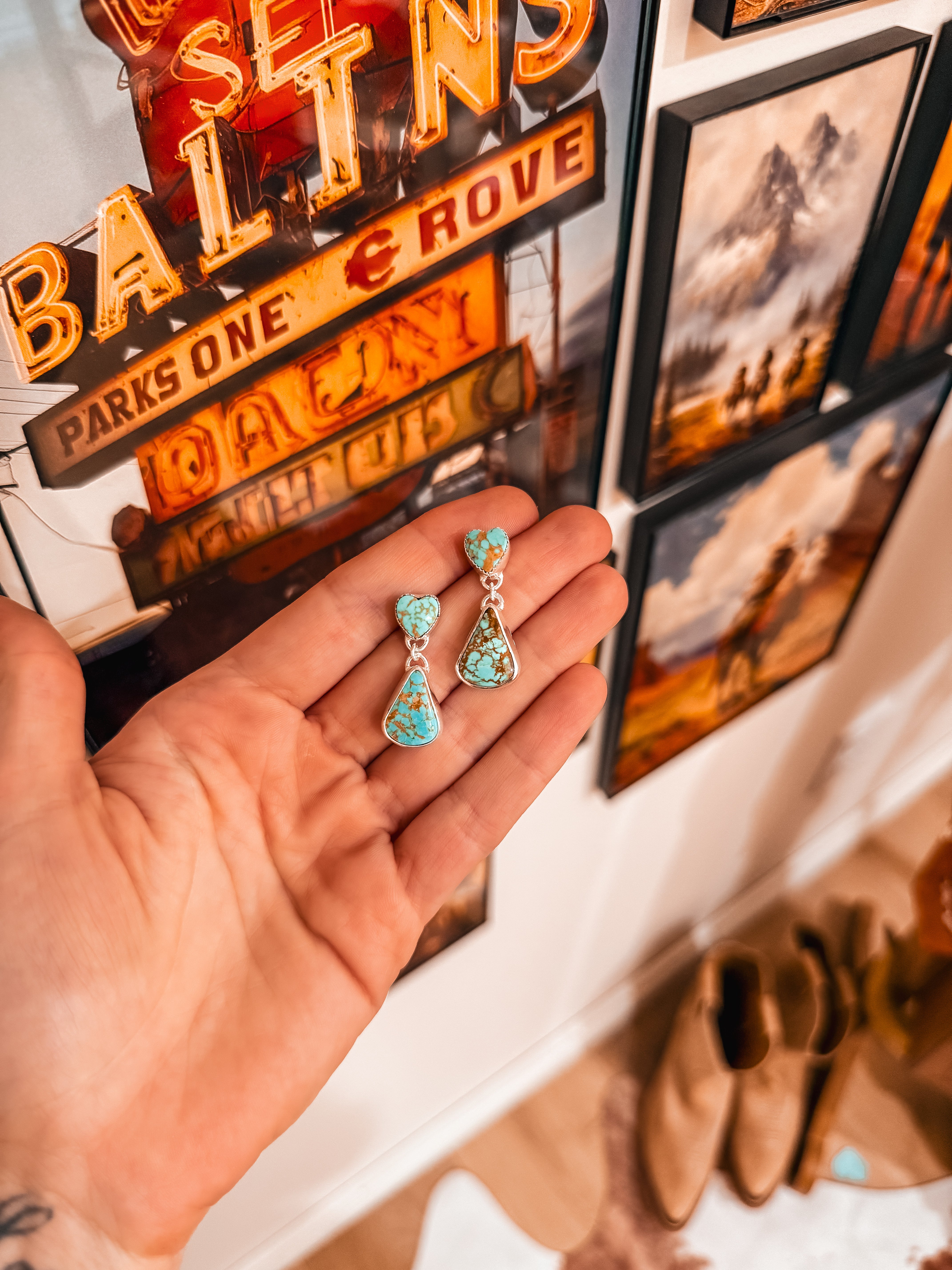 Heart Dangle Earrings