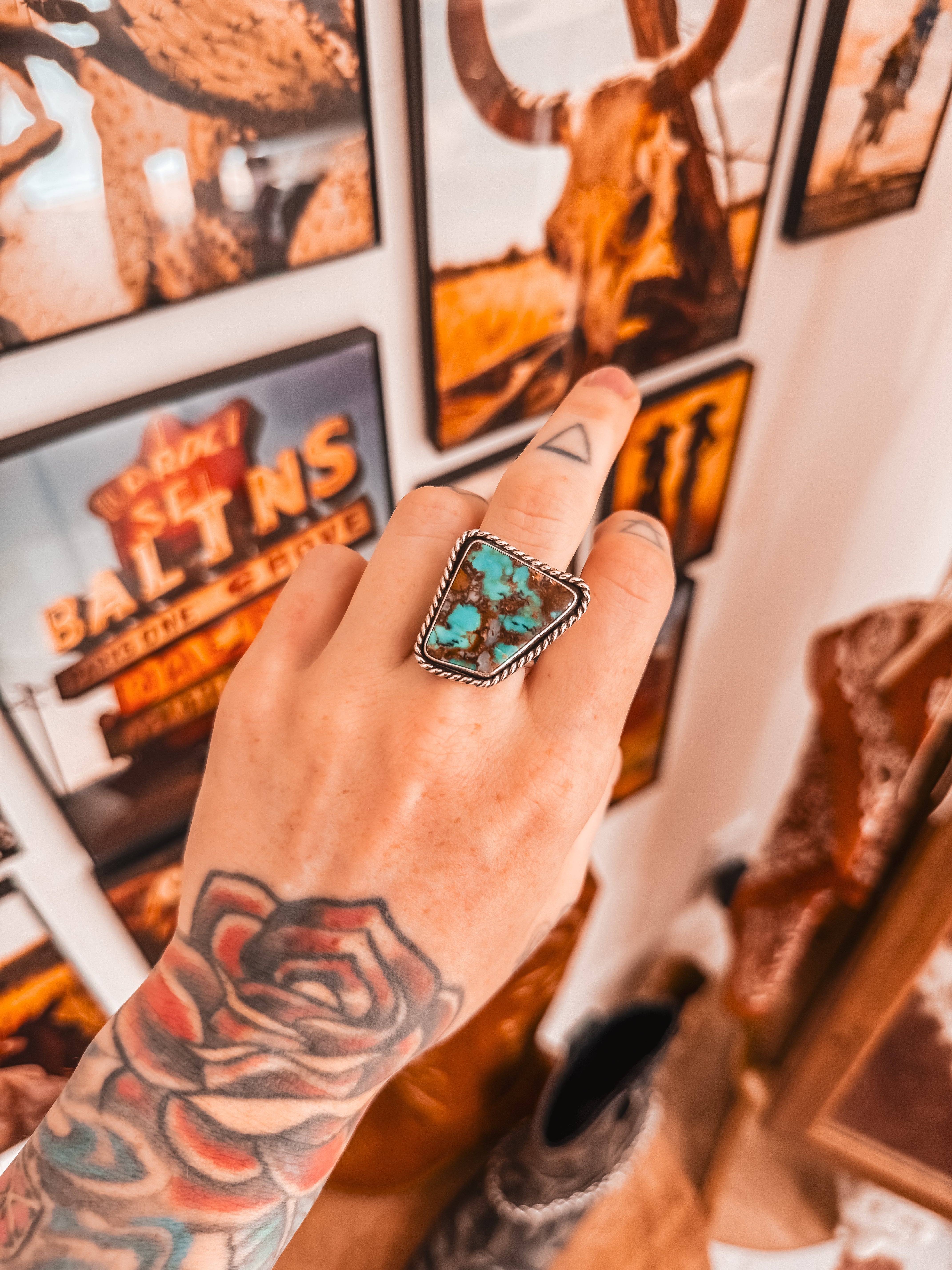 King Manassa Stamped Ring (size 8.5/8.75)