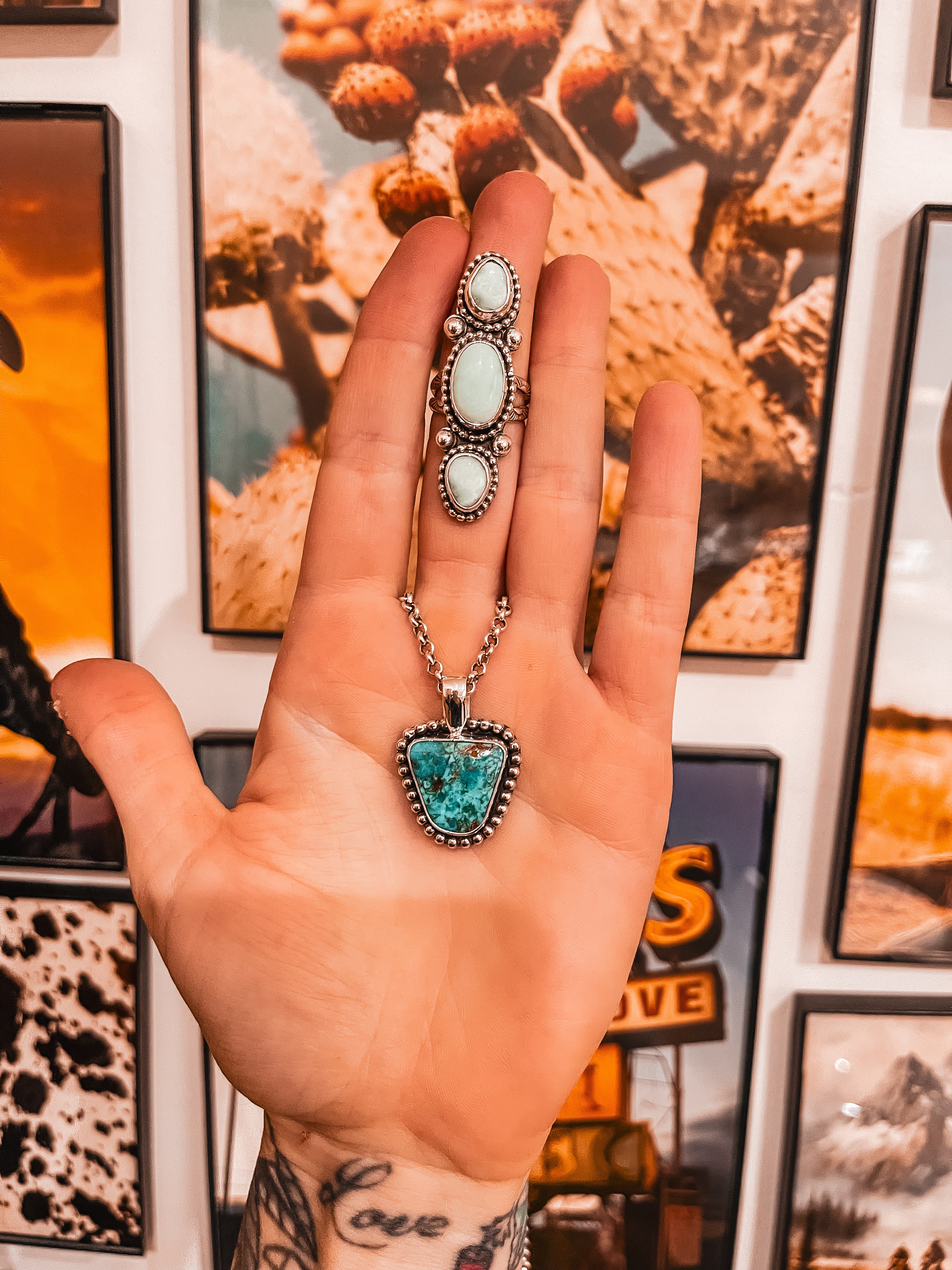 King Manassa Turquoise Pendant