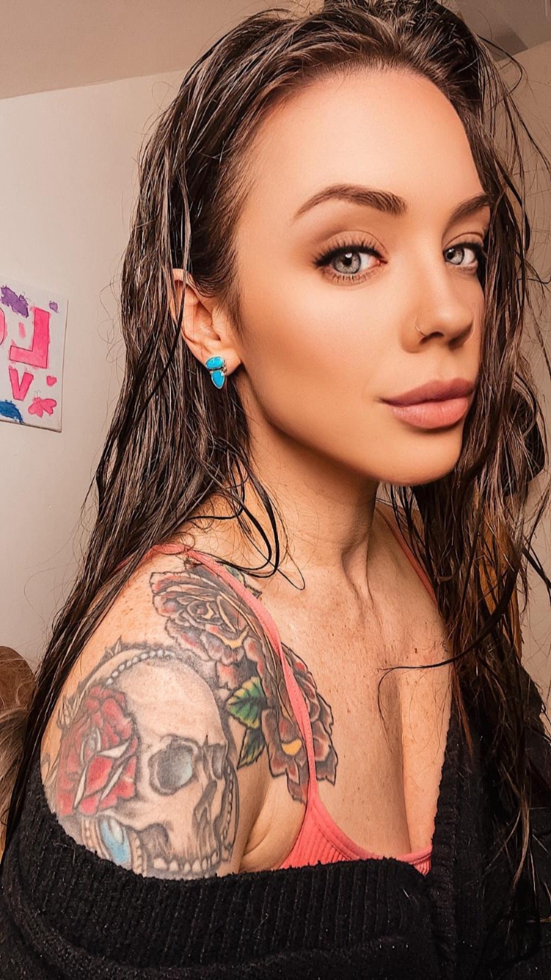 Bluebird Turquoise Fringe [Ear] Jacket Earrings