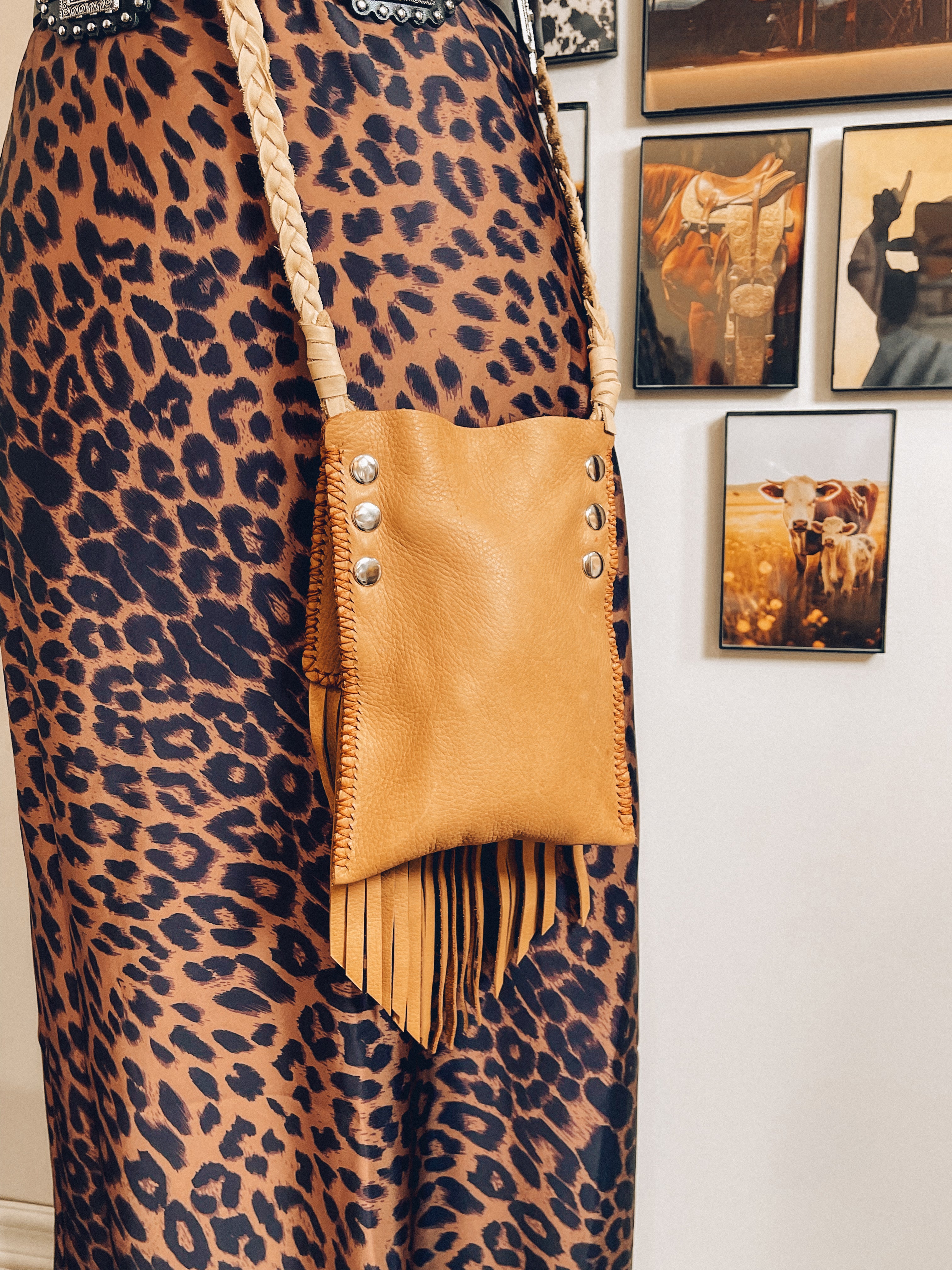 Lovers Festival Bag – Handcrafted Leather & Turquoise Elegance