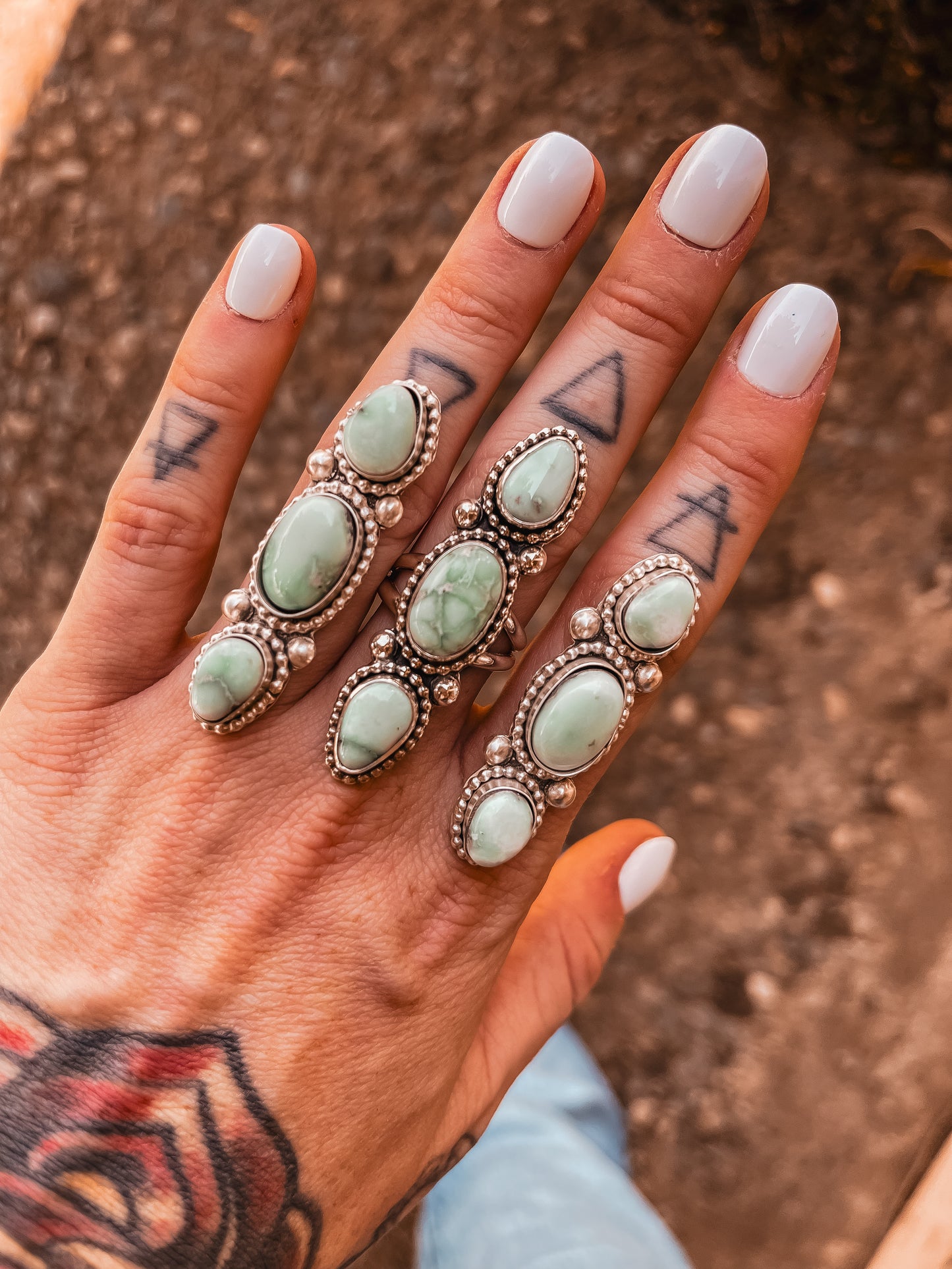 Paloma Triple Stone Ring (Made To Size)