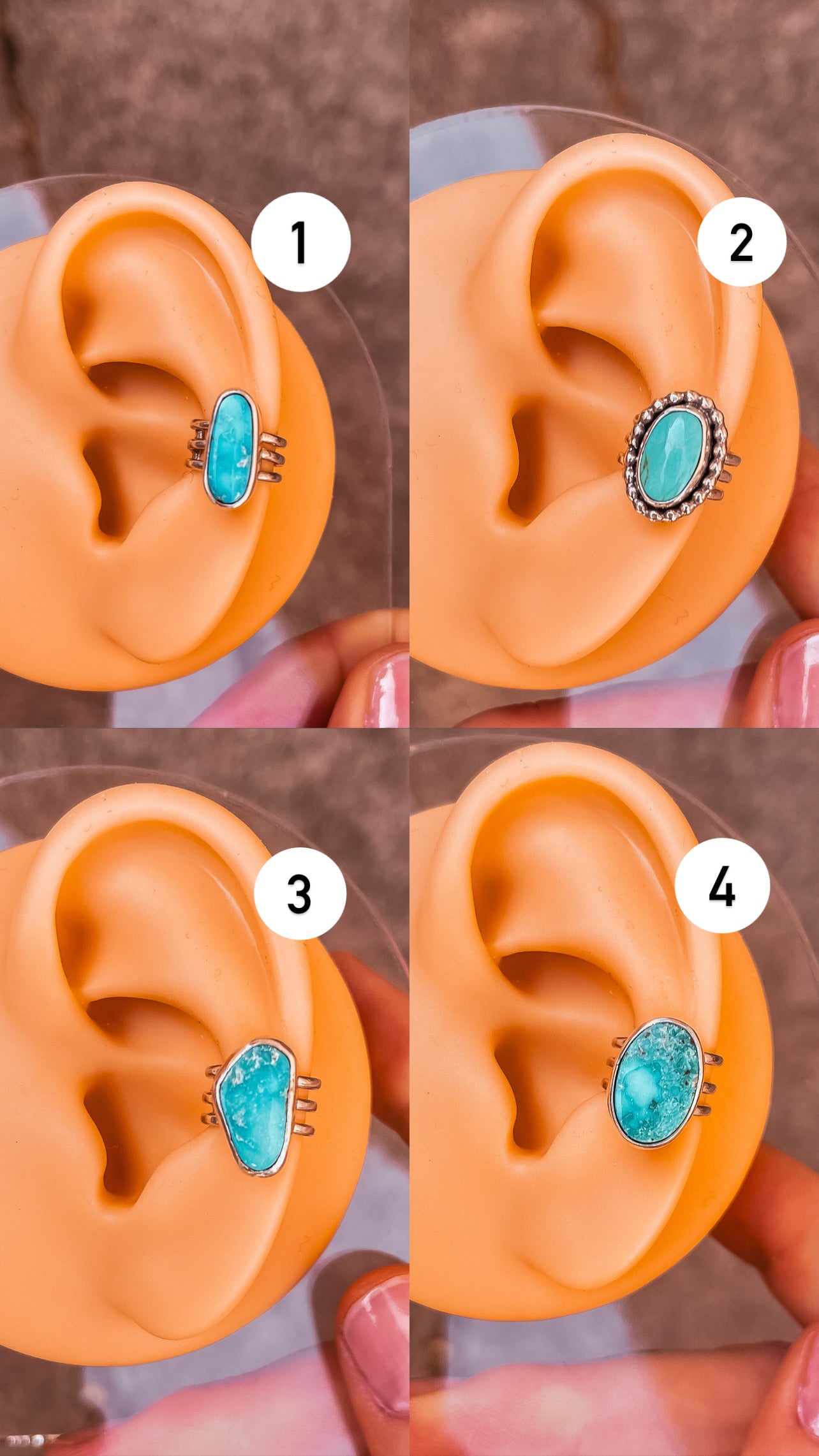 Turquoise Mountain Ear Cuffs