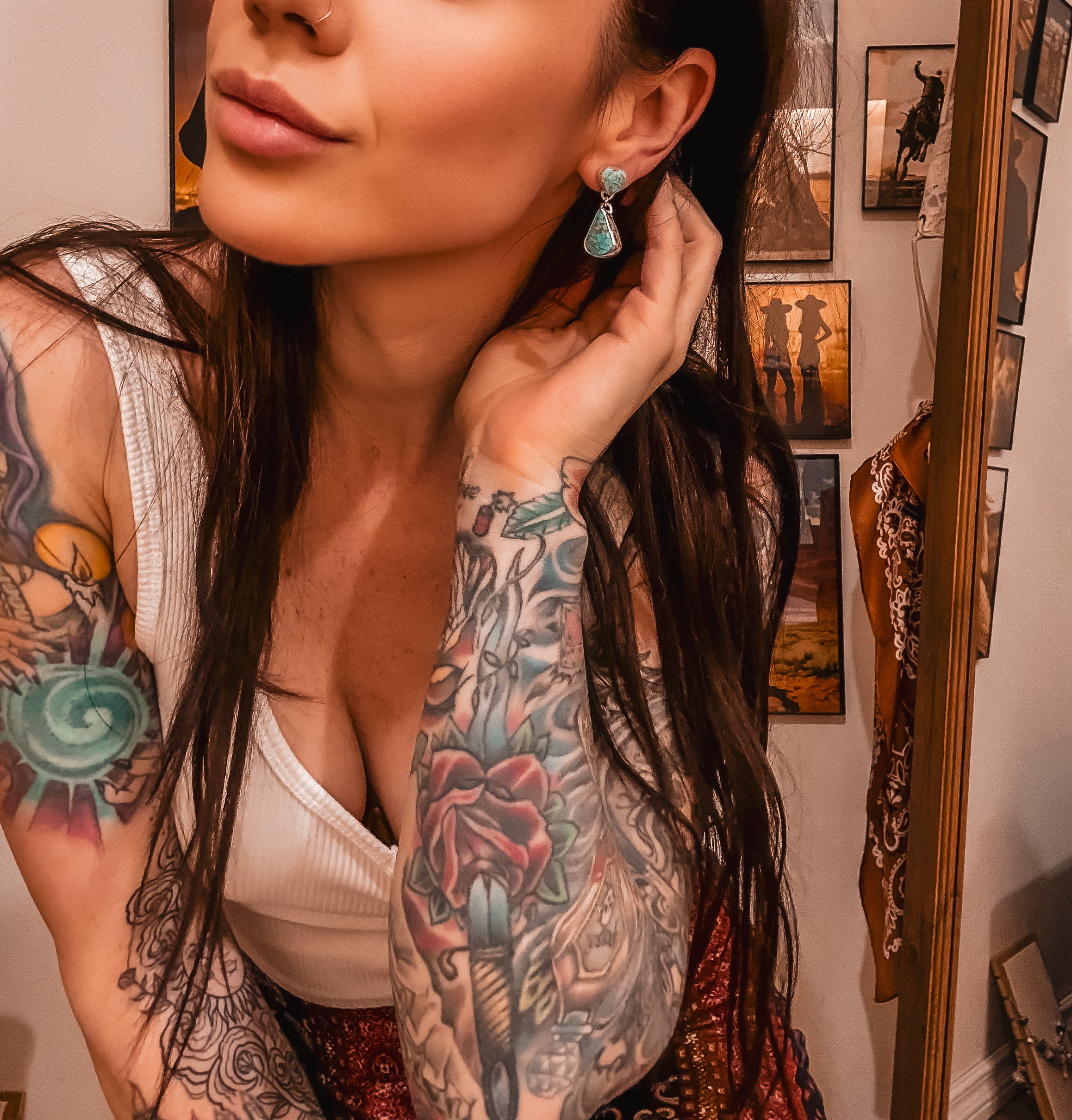 Heart Dangle Earrings