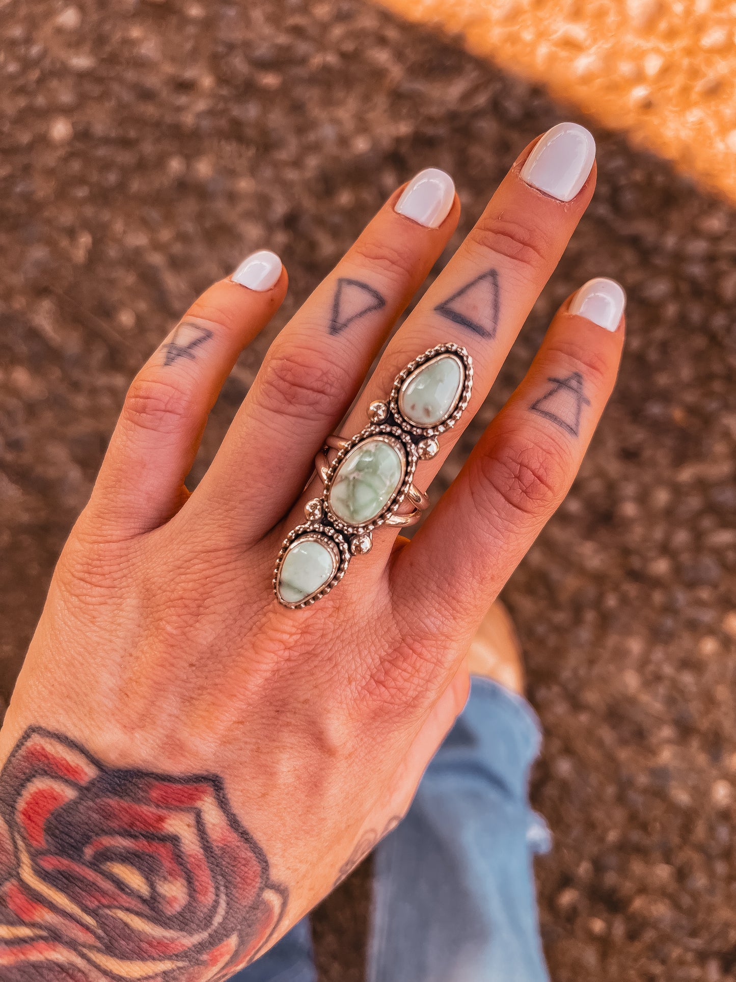 Paloma Triple Stone Ring (Made To Size)