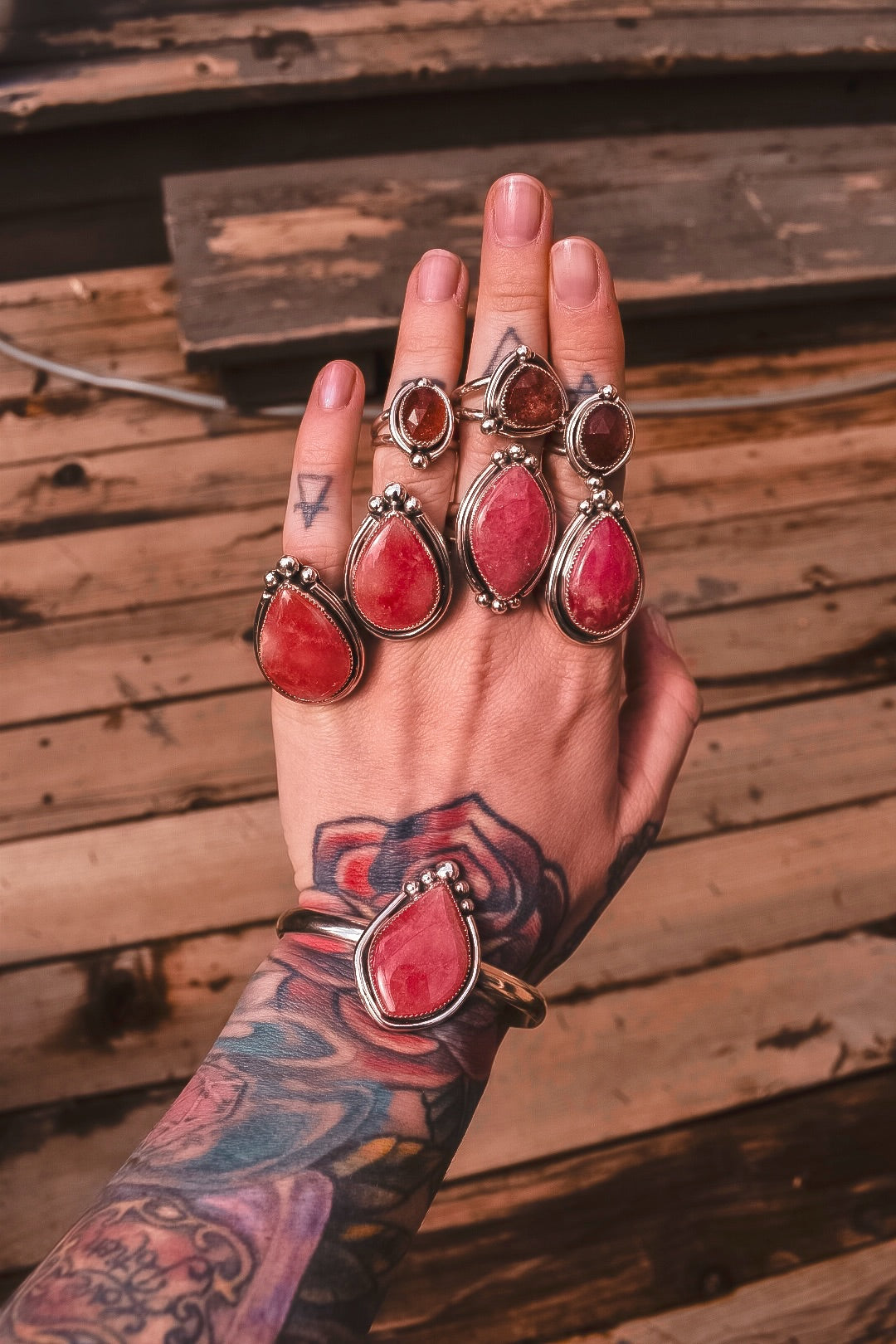 Rhodochrosite Collection Cuff (sm/med)