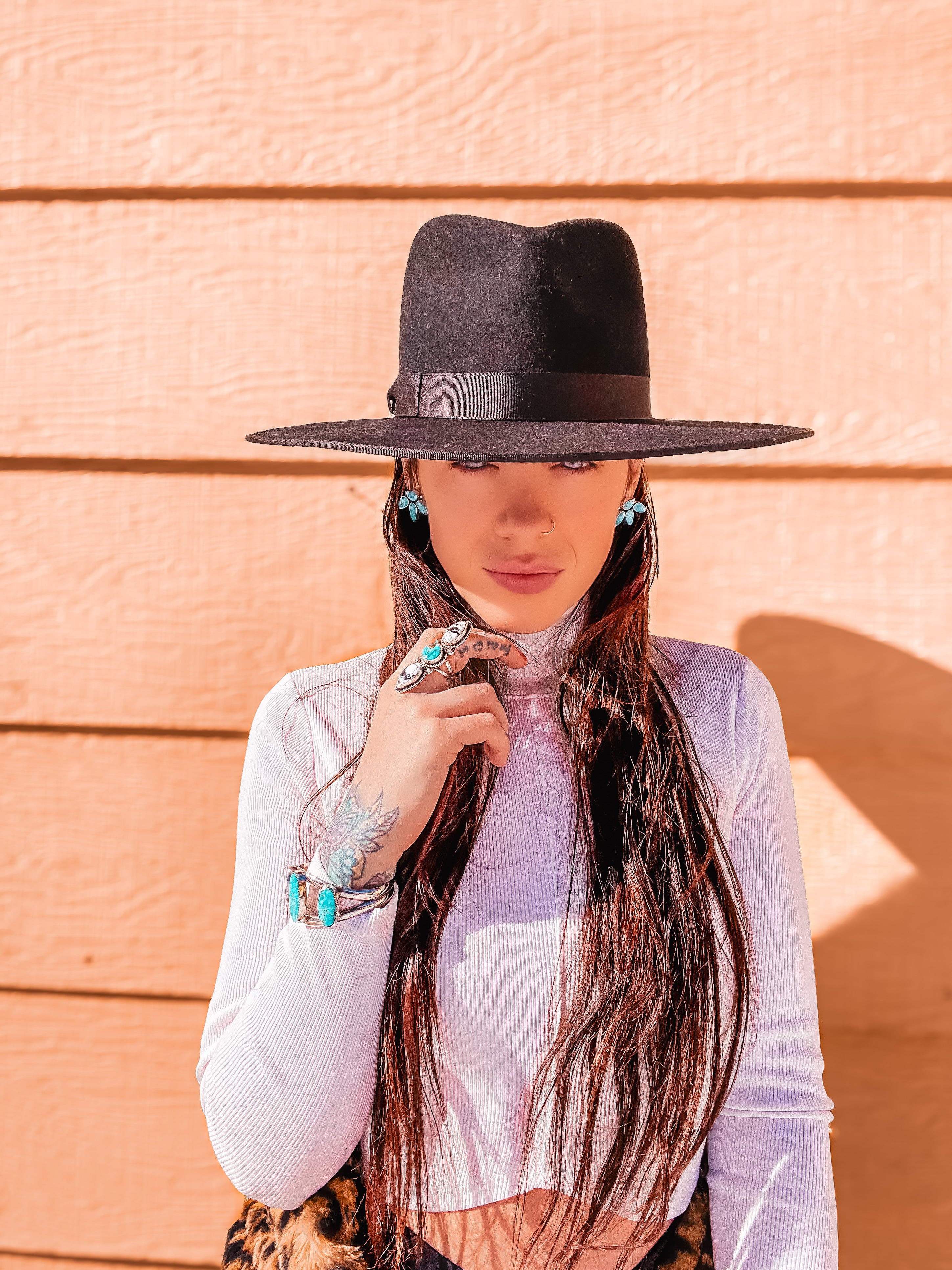 Blue Ridge Turquoise 3-Point Earrings